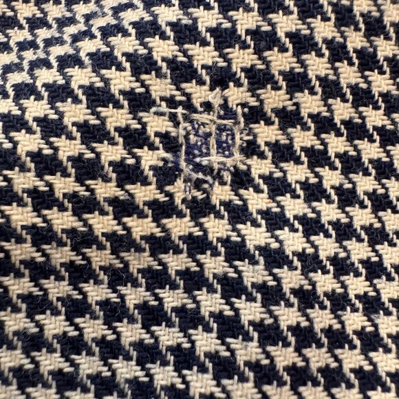 70s Vintage Wrangler Houndstooth Navy Unisex Size 30x36 Pants - Picture 7 of 8